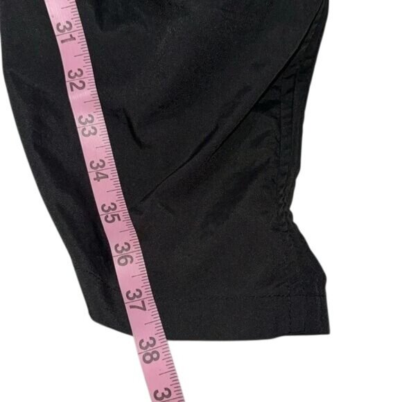 Shein Womens Black Drawstring Ruched Cut-Out Knee High-Waisted Pants Size M - Picture 14 of 14